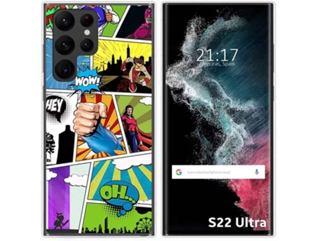 Carcasa Samsung Galaxy S22 Ultra 5G TUMUNDOSMARTPHONE Dibujos Comic Multicolor