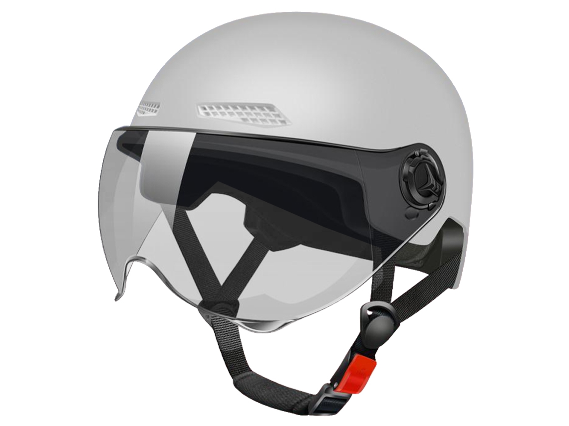 Casco de bicicleta eléctrica ajustable y transpirable con capa extraíble. Mdug (gris)