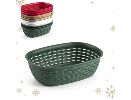 Juego de 2 Cestas Ordenación Ovaladas Ideal Navidad Verde