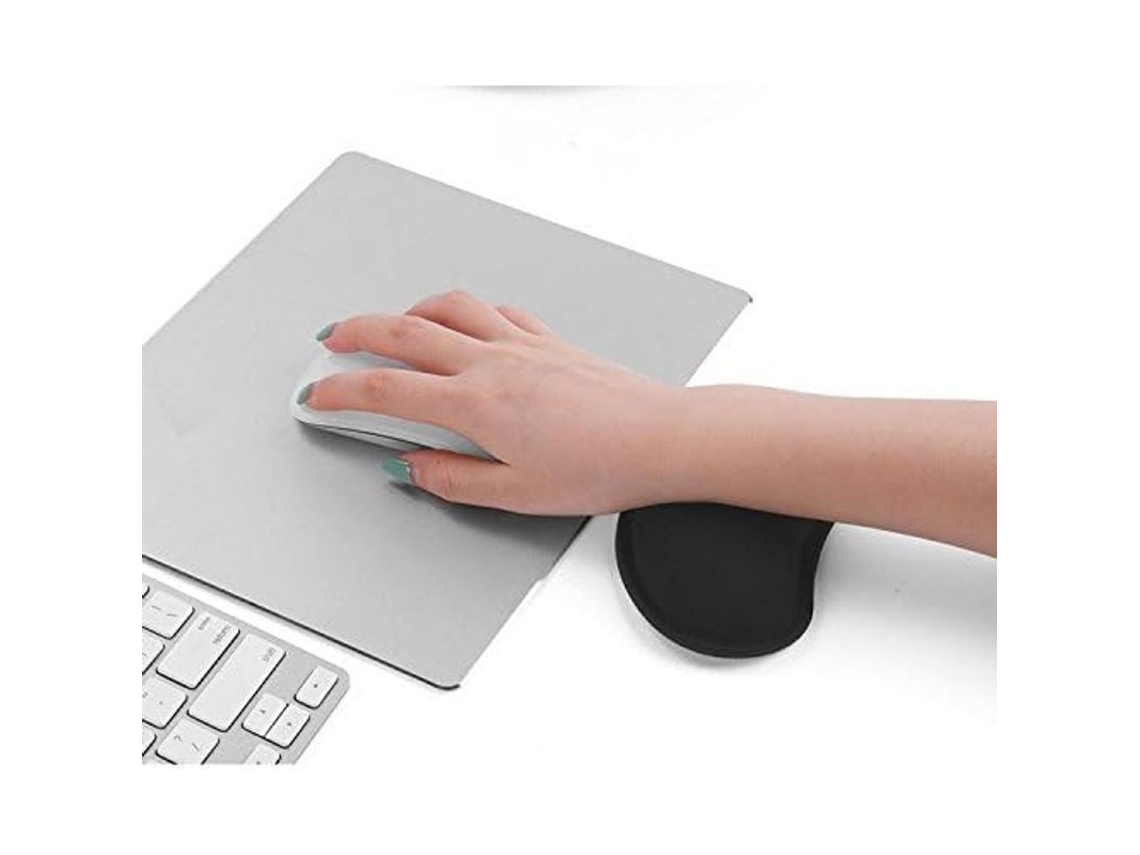 Reposamuñecas Ergonómico De Espuma Viscoelástica Para Teclado Y Ratón, Color Negro, Antideslizante, Accesorio Ideal Para La Oficina Y Los Videojuegos.