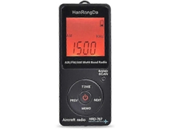 Receptor de radio GOKOCO FM/AM/Air 2025 para banda aeronáutica, con pantalla LCD y botón de bloqueo.