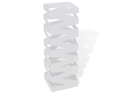 Paragüero cuadrado de acero blanco de 48,5 cm, DKD HOME DECOR