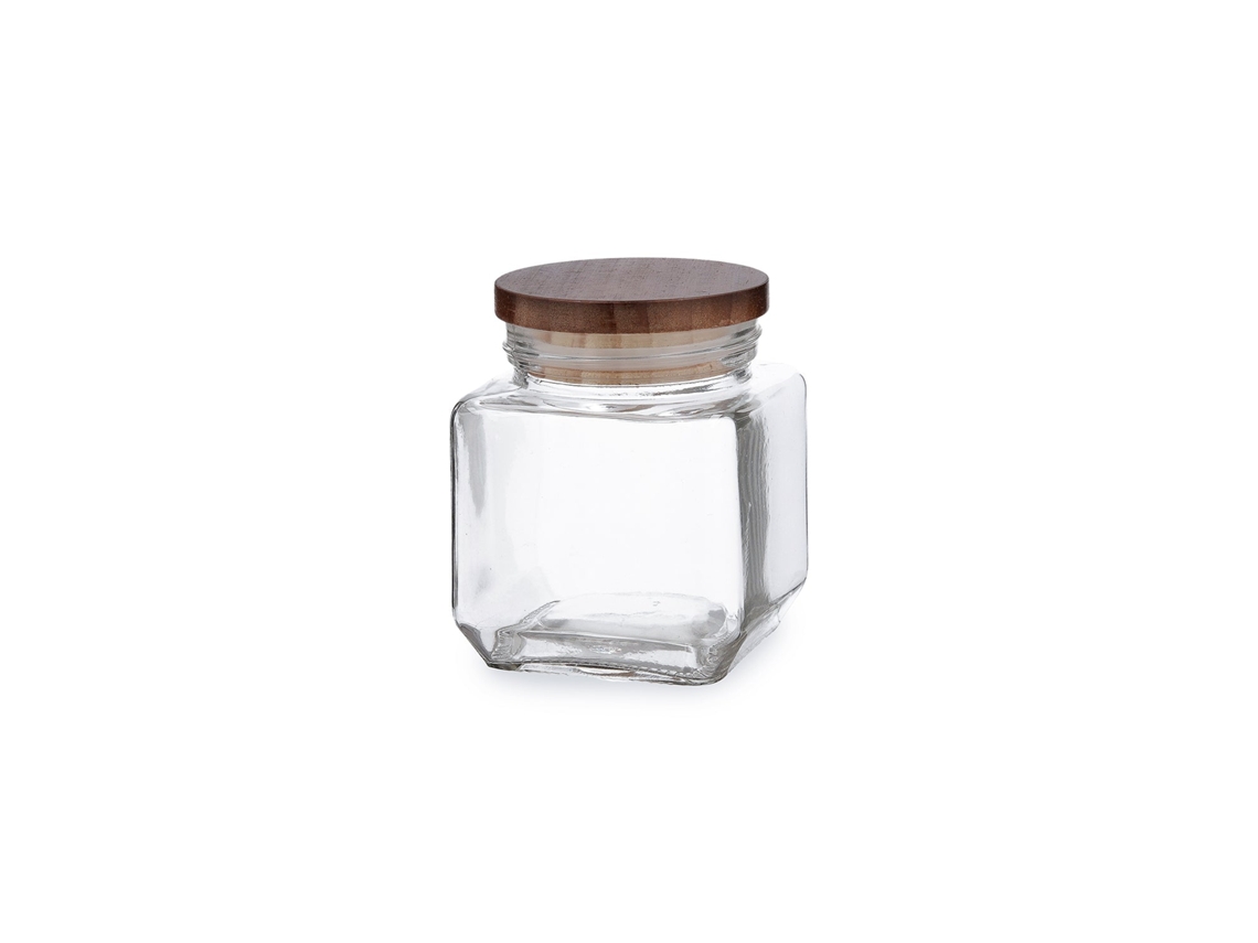 QUID Ébano - Bote de Cocina para Almacenaje 0.5L en Vidrio Borosilicato