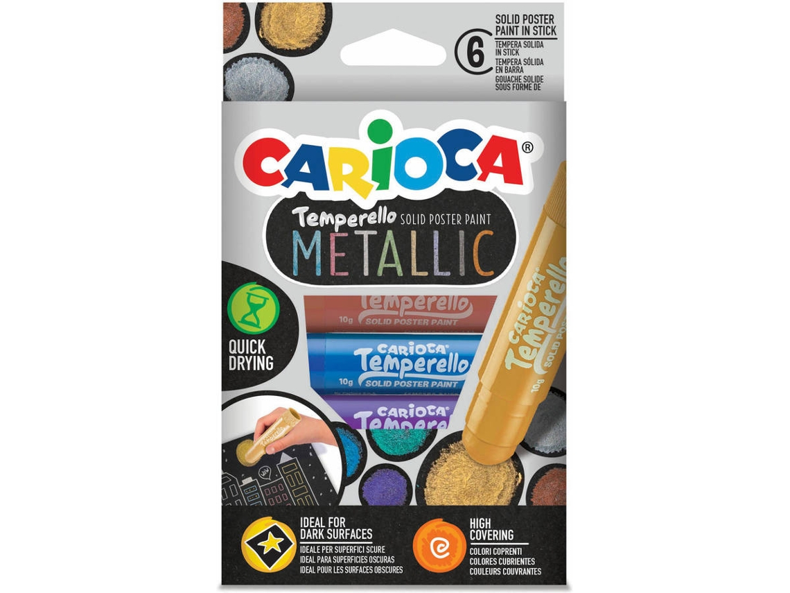 Gouaches CARIOCA Temperello Metallic Multicolor (6 Und)