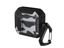 Funda Para Samsung Galaxy Buds 3 Pro / Buds 3 Con Cierre De Seguridad - Camuflaje Gris Czhhmart