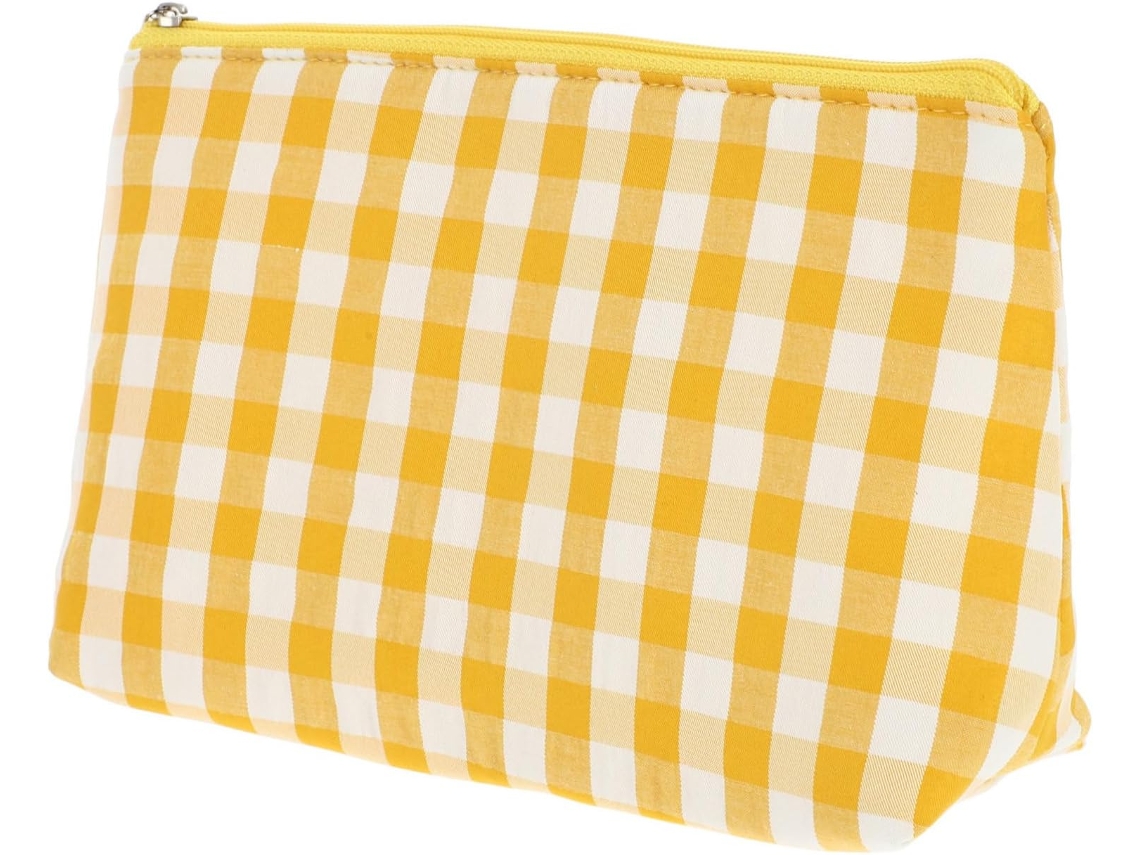 Neceser De Cosméticos De 3 Piezas Con Estampado De Tartán, Portátil, De Lona.
