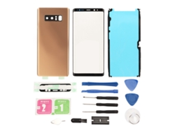 Kit De Reparación Y Reemplazo Para El Cristal Trasero Dorado Y La Pantalla Frontal Externa Del Samsung Galaxy Note 8.