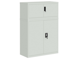 Archivador 90x40x130 cm, acero gris claro, MAISON EXCLUSIVE