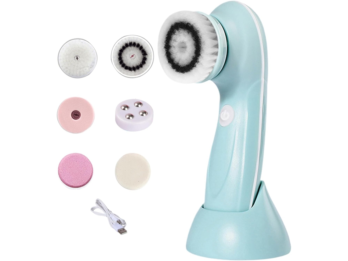 Brosse Électrique Para Le Visage, De Lavage Con 6 Têtes De Rechange