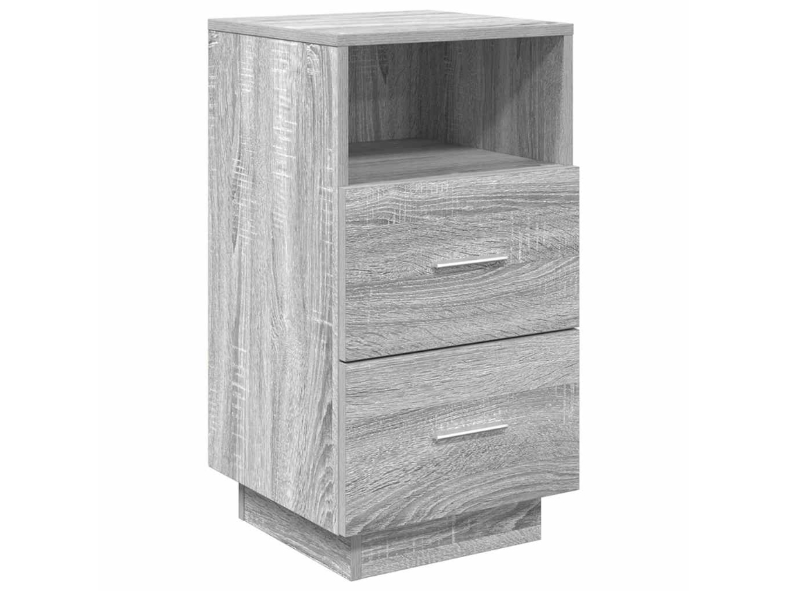 Sonoma MAISON EXCLUSIVE Mesita de noche gris con 2 cajones (36x36x68 cm)