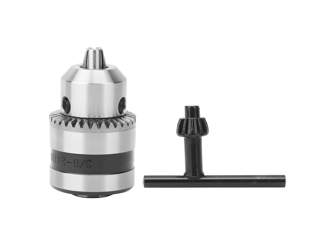 Adaptador De Portabrocas Para Taladro Eléctrico 3/8-24unf 1,5-10 Mm Con Llave Para Fresadora