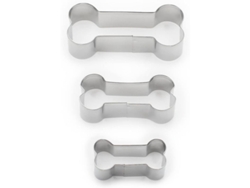 Juego De 3 Moldes Para Galletas Con Forma De Hueso De Perro, De Acero Inoxidable.
