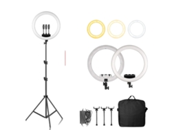Anillo de luz LED de 18 pulgadas, altura ajustable de 65 a 200 cm, regulador de brillo, trípode OEM de 18 pulgadas y 200 cm