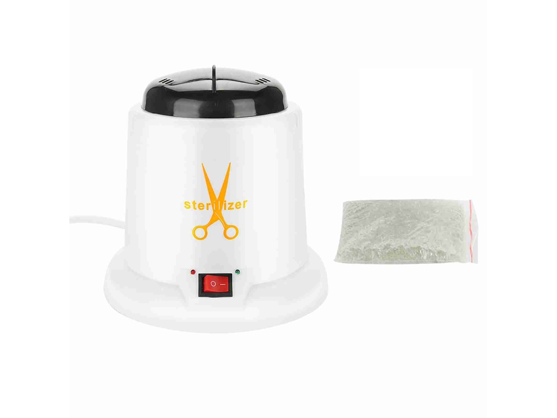 Caja de alta temperatura con arena de cuarzo para herramientas metálicas de manicura y maquillaje.