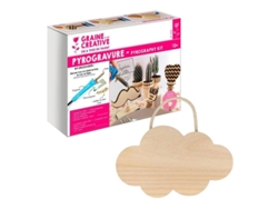 Caja de pirograbado nube de madera para colgar 25 cm YOUDOIT