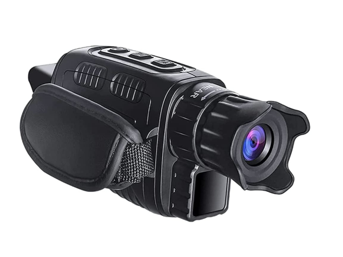 Gafas monoculares de visión nocturna infrarroja HD, telescopio monocular 5x24, cámara de viaje, telescopio compacto Bestvite (negro)