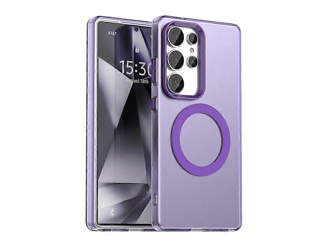 Funda Magnética Compatible Con Samsung Galaxy S25 Ultra, Carcasa Protectora De Tpu Mate Y Antideslizante, Carcasa Trasera De Pc
