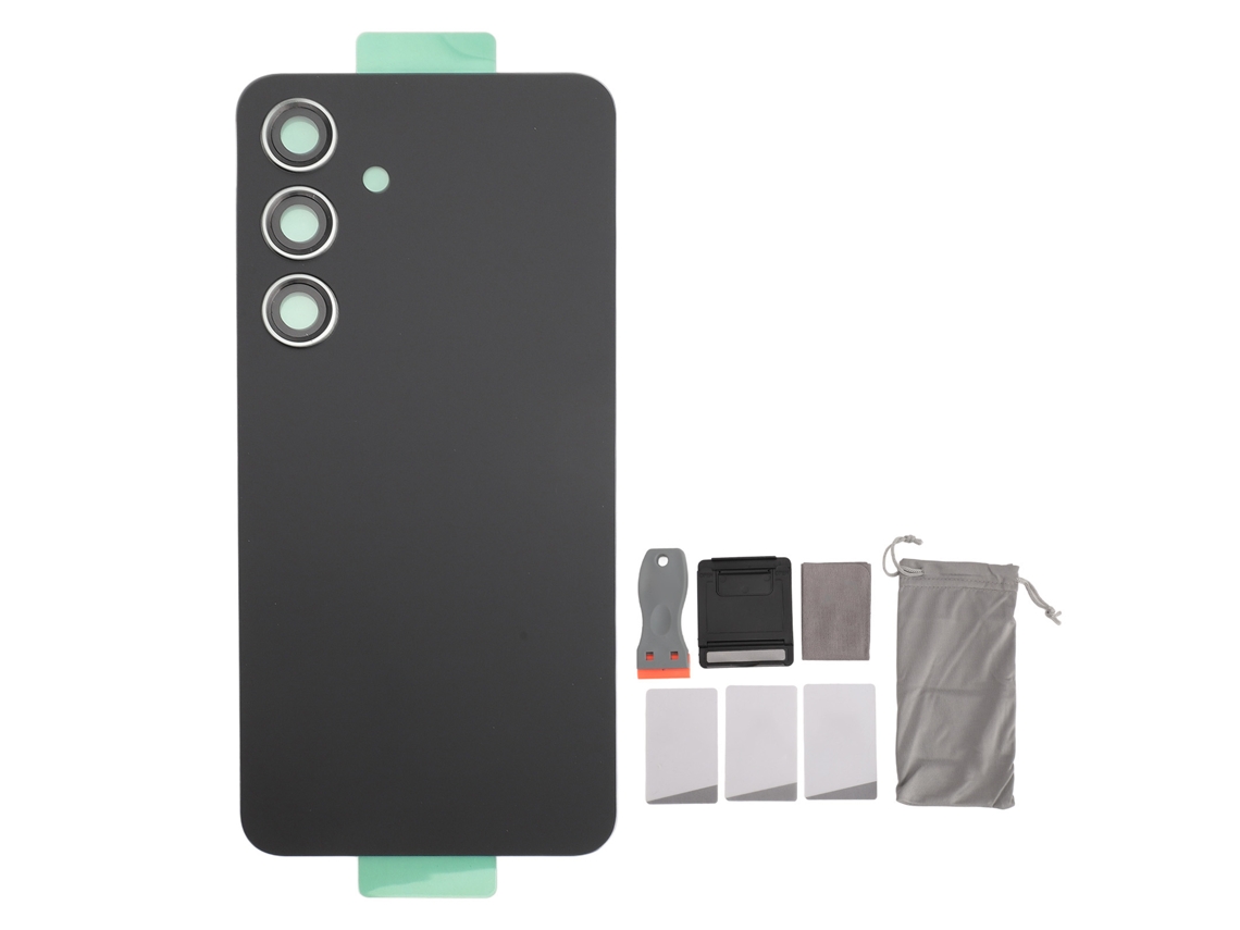 Tampa De Vidro Traseira Para Galaxy S24 Com Lente De Câmera Pré-instalada E Ferramentas De Reparo Preto