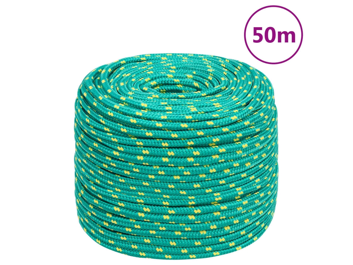 Cuerda De Barco Polipropileno Verde 6 Mm 50 M