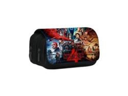 Estuche para lápices WalshLXq de doble capa con cremallera y estampado de series de televisión, para niños y niñas.