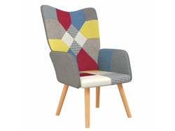 vidaXL Silla de relajación de tela patchwork