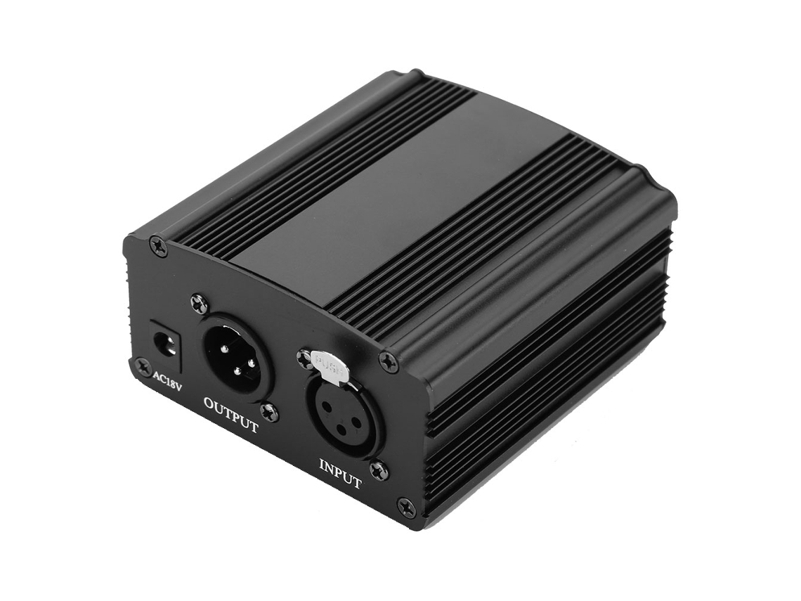 Alimentación Fantasma De 48 V Y 1 Canal Para Micrófono De Condensador Con Adaptador De Corriente.