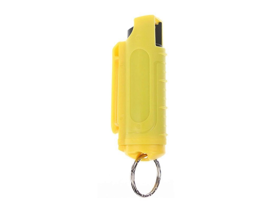 Llavero Protector Con Spray De Pimienta, De Plástico Amarillo, Para Emergencias Al Aire Libre.