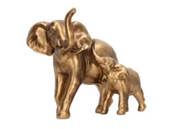Figura De Elefante Madre E Hijo Con Terminado Antiguo, Estatua De Elefante Para Decoración De Hogar Y Oficina, Regalo Artesanal