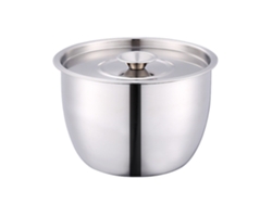 Bol Para Mezclar Pasteles De Acero Inoxidable 304 Con Tapa Antideslizante Y Borde Redondeado.