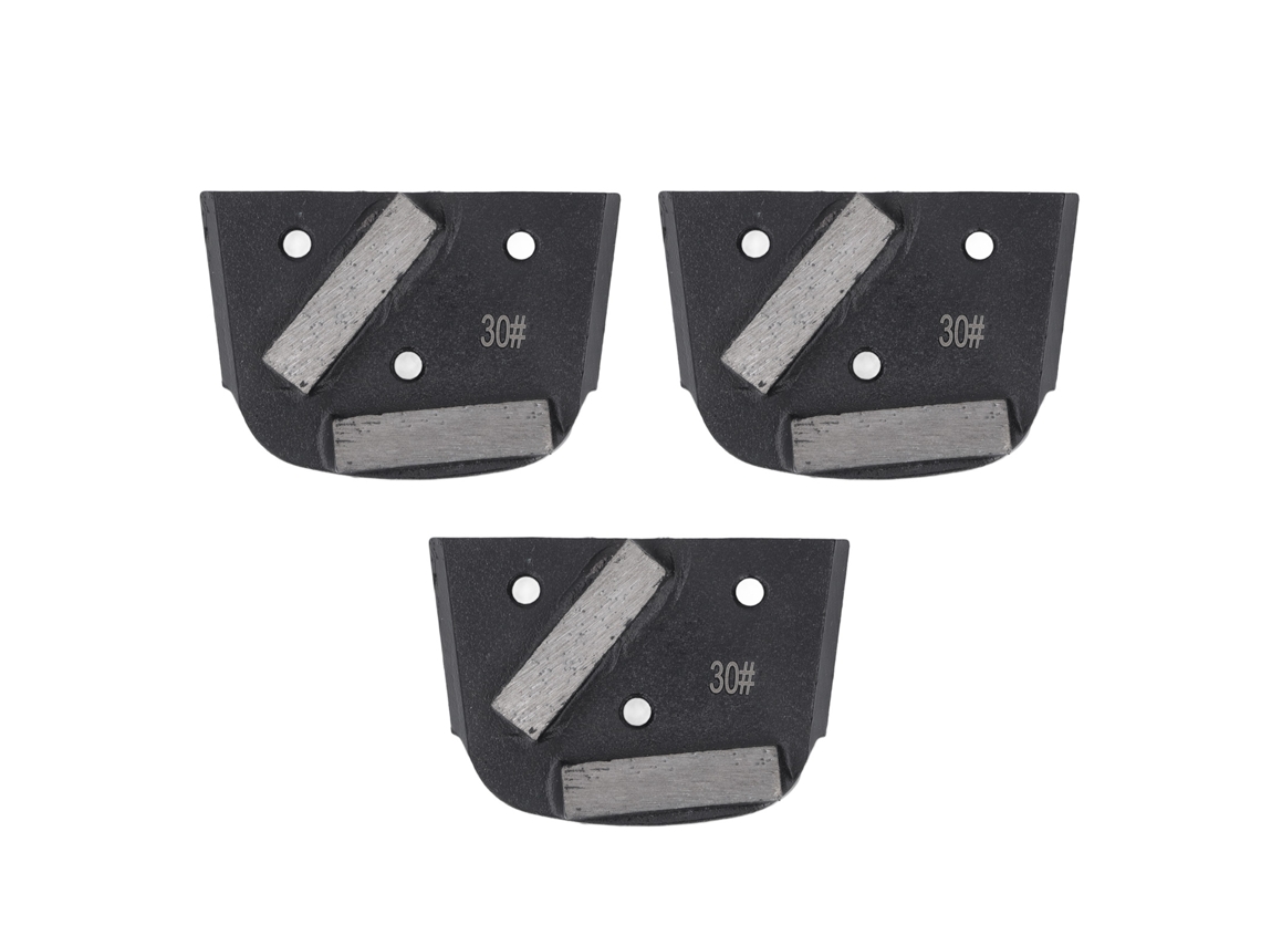 3 Almohadillas De Lijado De Diamante De Grano 30 Con 2 Dientes, Herramienta De Pulido Para Pisos De Concreto Y Pintura.