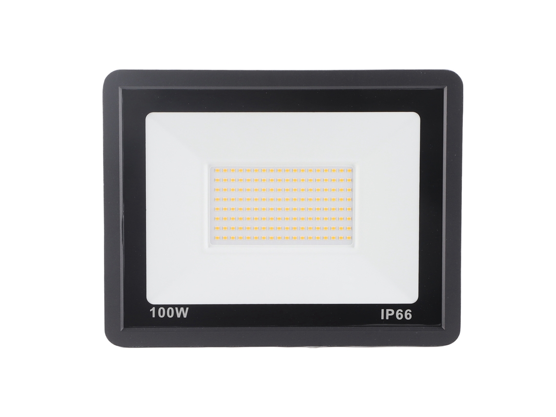 Lámpara De Proyección Led De 100 W, 3000 K, Luz Blanca Cálida, Ip65, Resistente Al Agua, Para Jardín, Con Cubierta De Vidrio Templado.