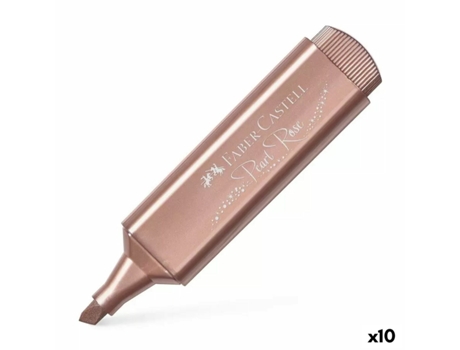 Marcador Fluorescente FABER-CASTELL Textliner 46 Ouro Rosa 10 Unidades