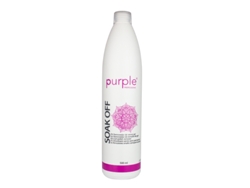 Quitaesmalte en gel Soak Off 500 ml morado profesional