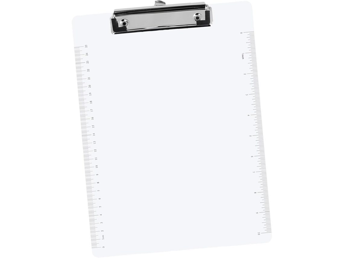 Juego De 6 Pisapapeles Acrílicos Con Escala, Carpeta De Archivos Y Placa Para Escribir.