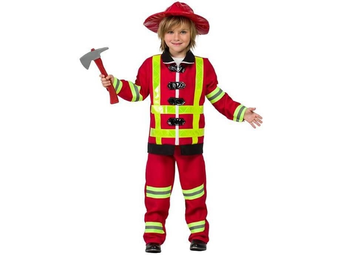 Disfraz de Niño DISFRAZZES Bombero Rojo (Talla: 5 a 6 años)