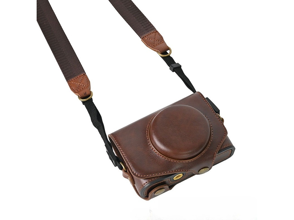 Funda protectora de poliuretano para Canon Powershot SX740, con correa desmontable, color marrón. HEXINYIGJLY