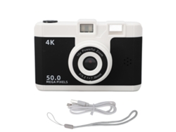 Cámara Digital 50mp 1080p Con Cámaras Duales Frontal Y Trasera, Zoom Digital 8x, Pantalla 2.4 Pulgadas Y Batería 800mah, Negra