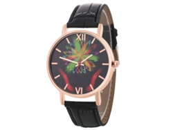 Reloj De Pulsera Informal De Cuero Para Estudiantes, Cuarzo Sencillo Y Moderno, Unisex, Negro.