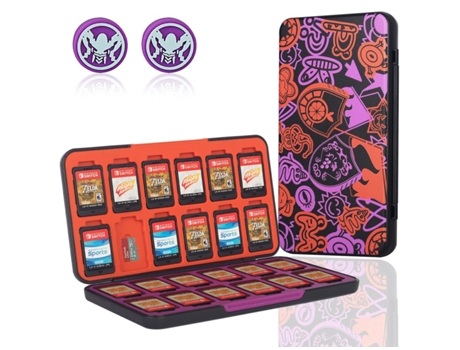 Caja de almacenamiento de tarjeta de juego Switch, capacidad para 24 tarjetas TF y 24 tarjetas SD