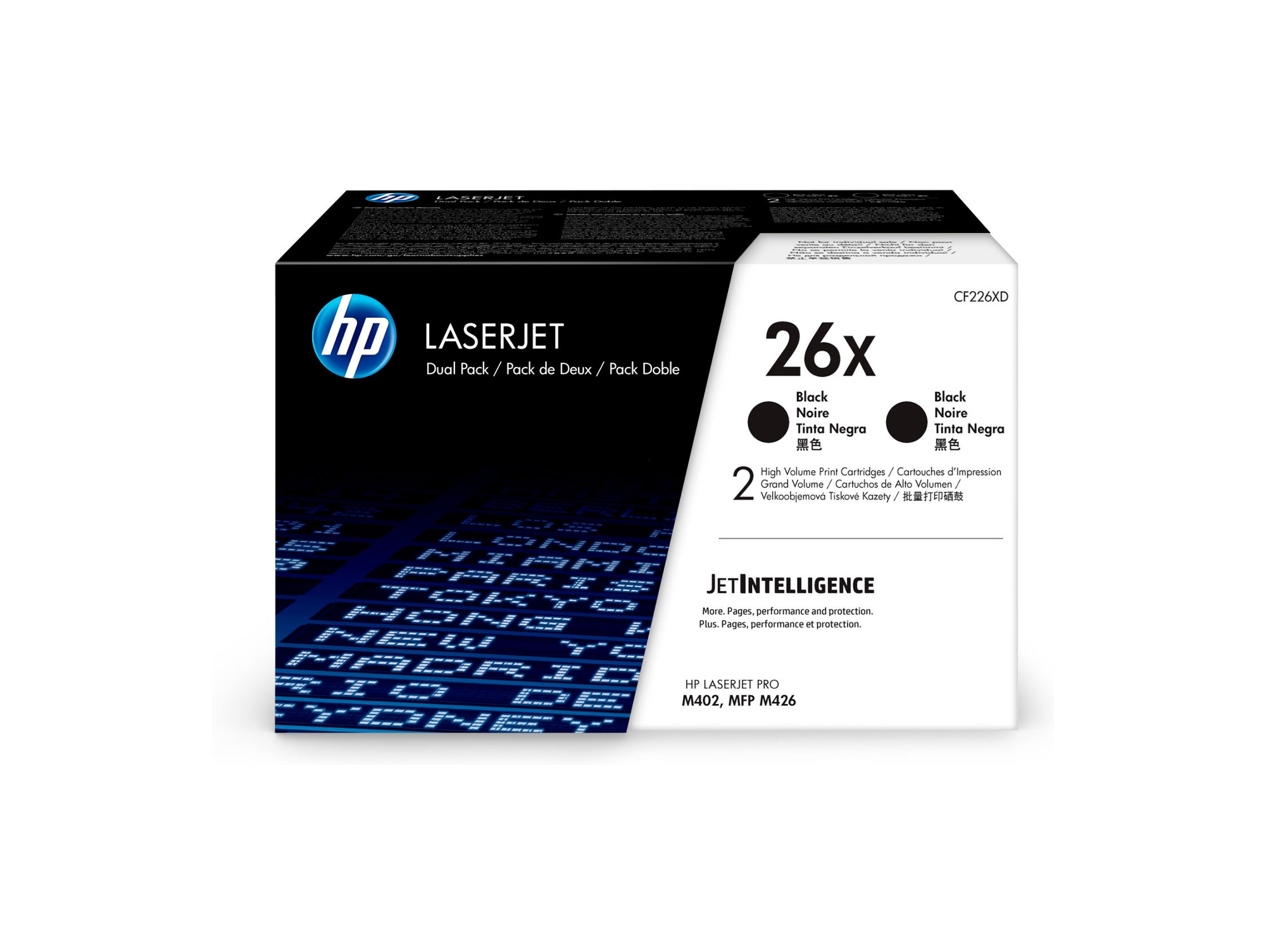 Paquete de 2 cartuchos de tóner negro Originales HP LaserJet 26X