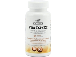 Complemento Alimentar BETULA Vita D3 + K2 90 Tab (Canela, Apple, Manzana)