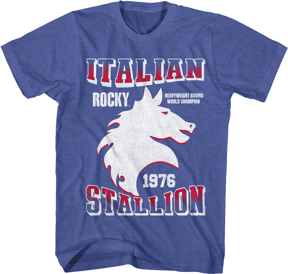Camiseta Unisexo DEEPSTONE Italian Stallion World Champion Rocky brezo real (M)