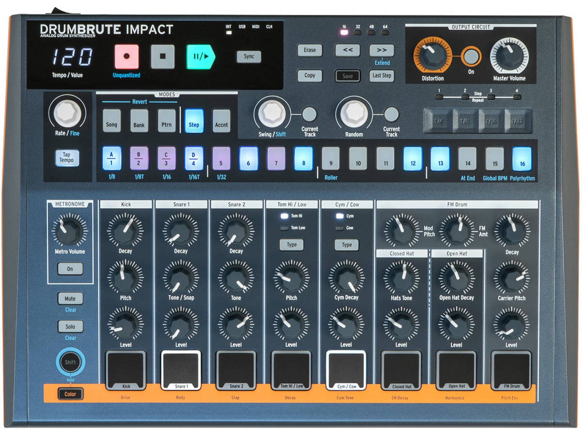 Caja de Ritmo ARTURIA Drumbrute Impact 561101 (90 x 290 x 320 mm)