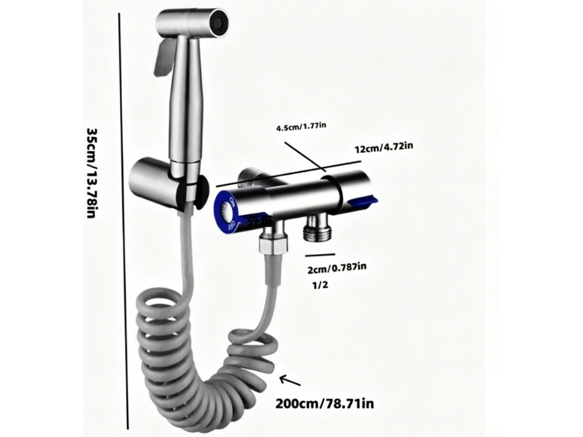 Kit De Enjuague Que Incluye Manguera De 200 Cm, Adaptador De 1/2” Y Soporte.