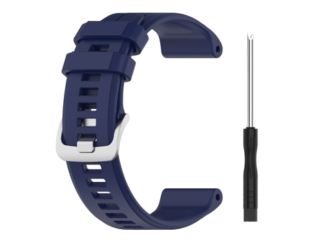 Correa de reloj inteligente para Garmin Fenix 6 Sapphire GPS 22 mm Correa de reloj de silicona de color sólido (azul oscuro)