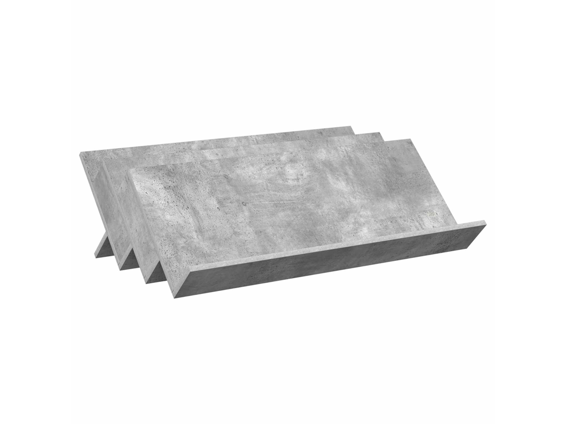 Maison Exclusive - Estante De Revistas Con Estante Gris Concreto 90 X 53 X 28,5 Cm