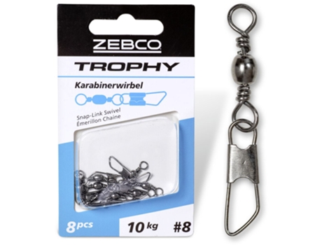 Juego de 8 rótulas ZEBCO Trophy Snap-link Taille 10
