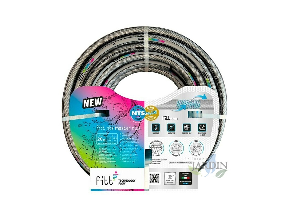 Manguera De Riego Master Plus Nts Skytech Gris 15mm, 50 Metros | Manguera De Jardín | Riego