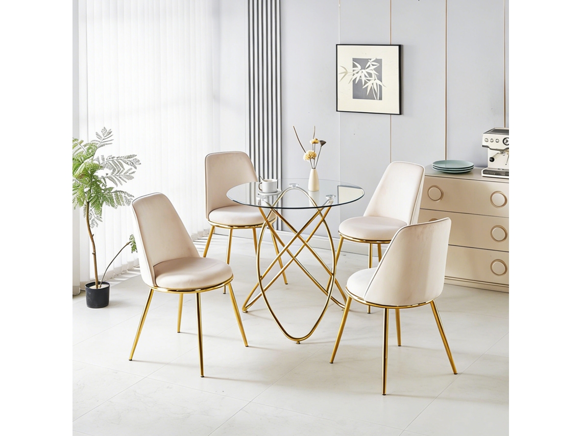 Juego De Comedor Con Mesa Para 1+4 Personas Y 4 Sillas.