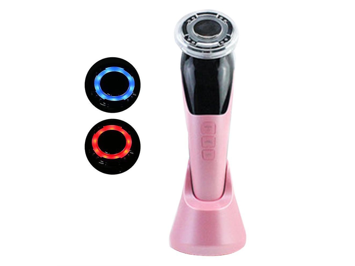 Rebe-masajeador Facial De Belleza Con Luz Roja Y Azul, Dispositivo Multifuncional Usb Para Ojos Y Piel, Masajeador Eléctrico Portátil Blanco